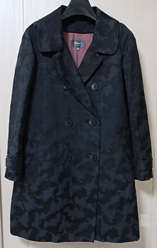 ■ジュンコシマダ 49AV　コート　黒　ブラック　サイズ38