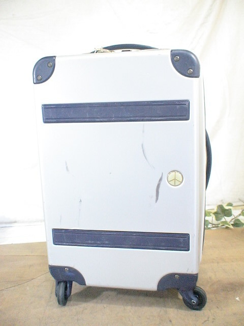 4664　PEACE×Passenger　シルバー TSAロック付　鍵付　スーツケース　キャリケース　旅行用　ビジネストラベルバック