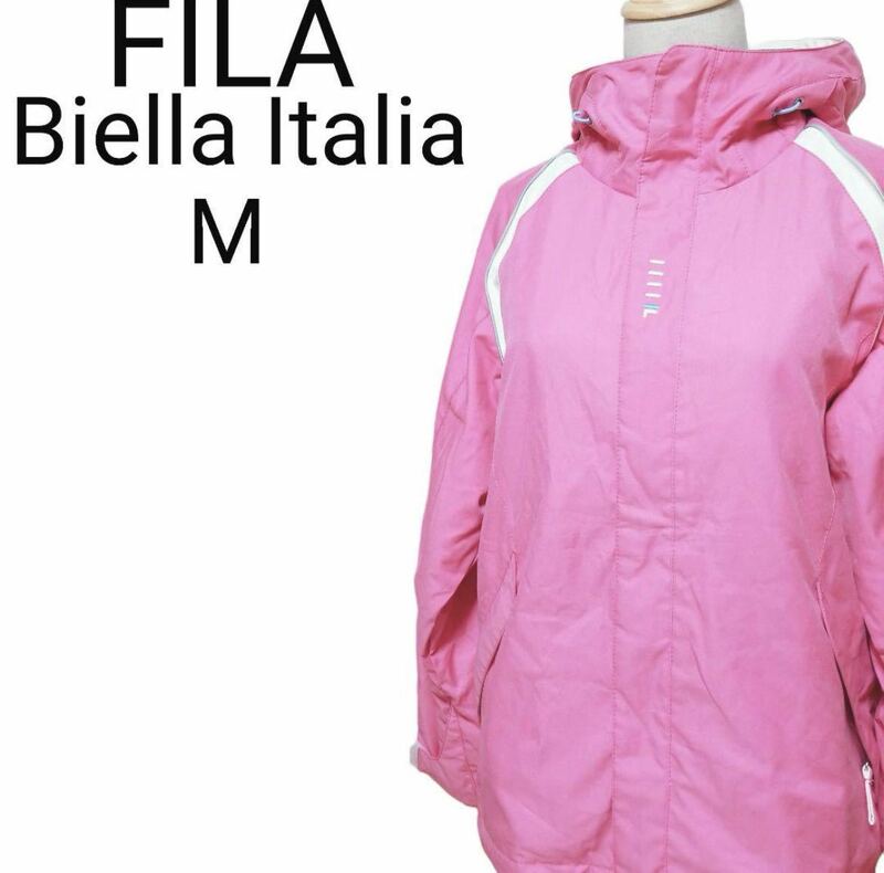 美品 即決 FILA Biella Italia ロゴ入り スキー スノーボードウェア M サイズ