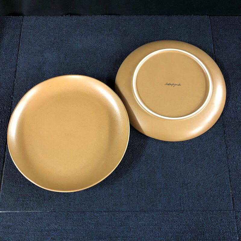 【美品】コシノジュンコ ジュンコ コシノ 大皿2枚セット　お皿セット食器　カラトリー　直径約27㎝　　H201