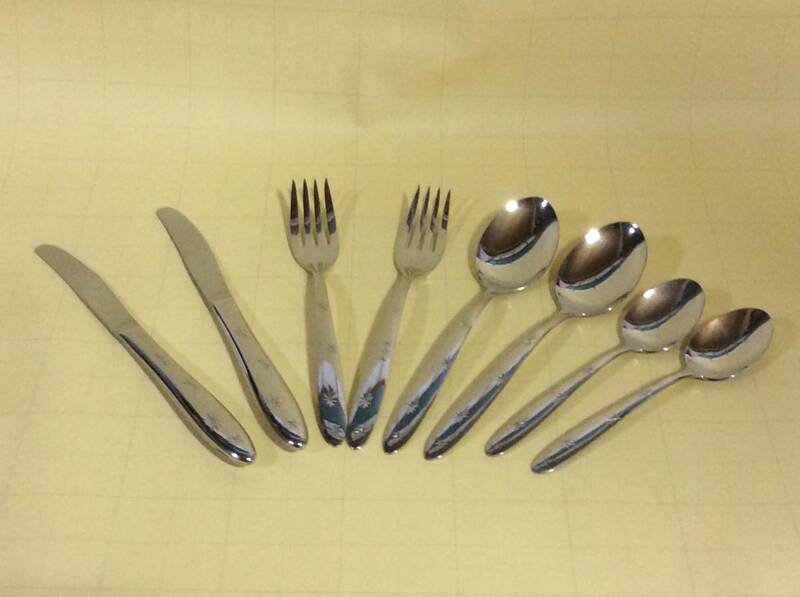 【Mid-flatware/C014/SUPRE-MACY/Starburst】スープレ・マーシー/スターバースト/2セット(8本)/Ex+/ミッドセンチュリー/アトミックエイジ