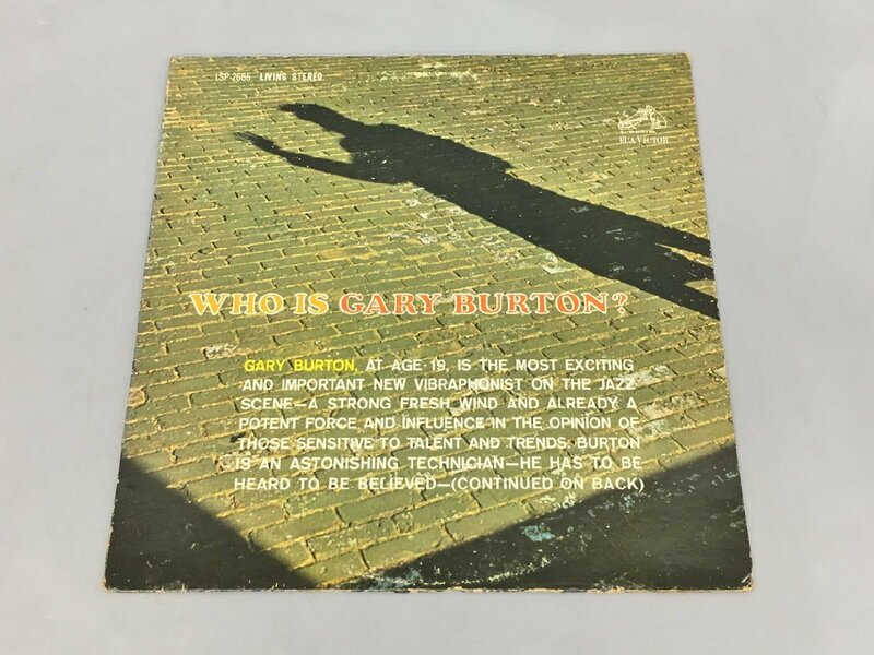 LPレコード WHO IS GARY BURTON? Gary Burton RCA VICTOR LSP-2665 2401LO060