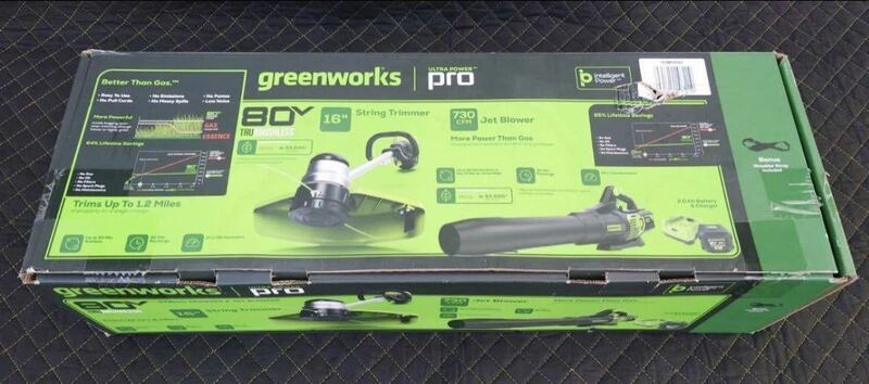 greenworks　グリーンワークス 80V 充電式トリマー ブロワー セット 草刈り機 コストコ
