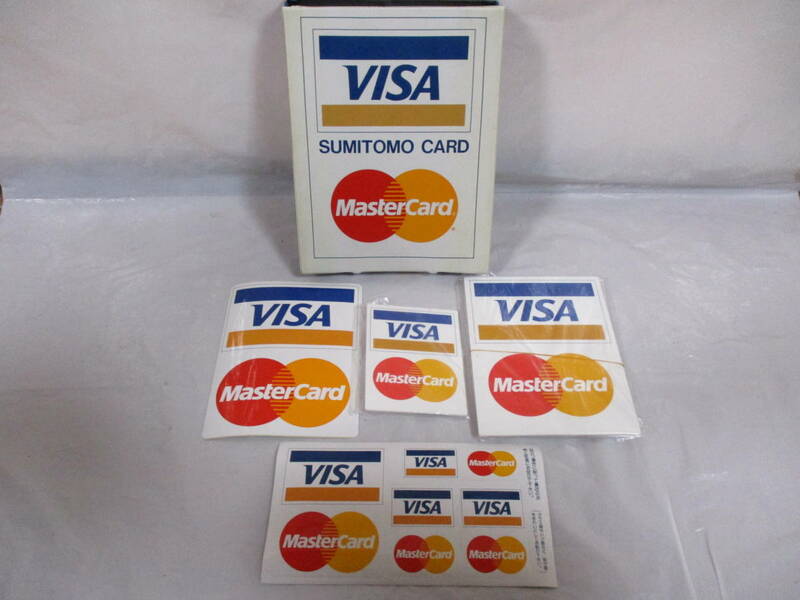 VISAカード ステッカー アクリルディスプレイ クレジットカードプレート Master Card ノベルティ