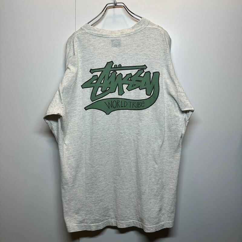 【L】1980s vintage stussy long sleeves world tribe big league 80年代 ステューシー ロンT 黒タグ ワールドトライブ ビッグリーグ F229