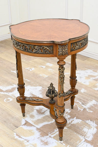 KM05 アンティーク イタリア製 最高級 象嵌細工 サイドテーブル 真鍮装飾 花台 コンソールテーブル 飾台 フラワーベース
