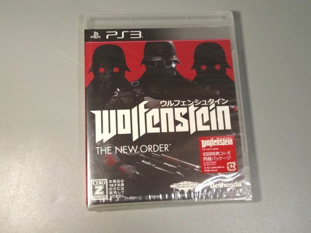 Play Station 3 PS3 WOLFENSTEIN ウルフェンシュタイン THE NEW ORDER ザ ニューオーダー 初回特典コード 未開封