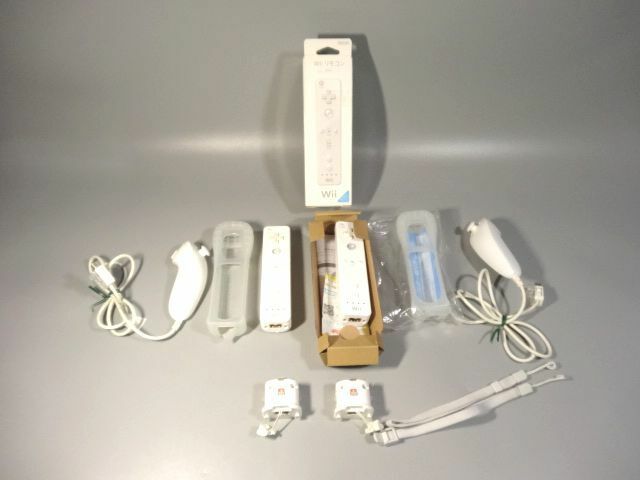 Wii リモコン RVL-003 モーションプラス shiro ジャケット ヌンチャク ストラップ まとめて