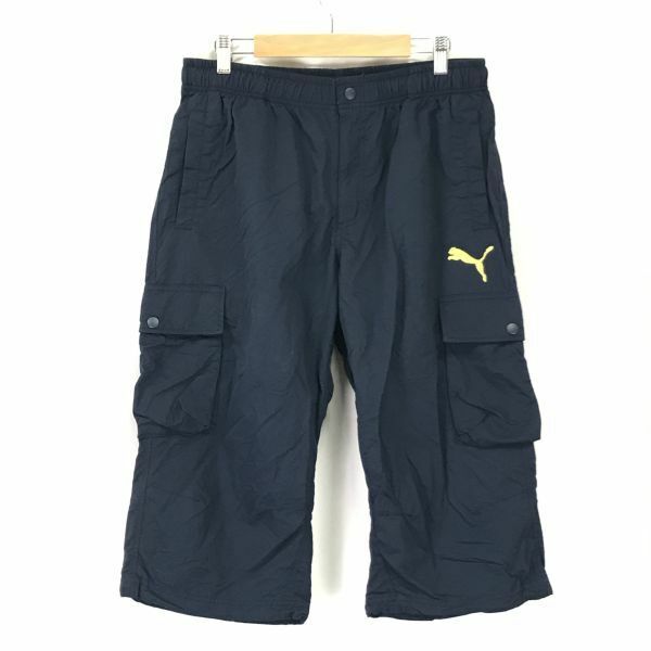 プーマ/PUMA★ナイロン/ハーフカーゴパンツ【メンズO(JASPO)/股下46cm/紺/navy】Pants/Trousers◆BH372