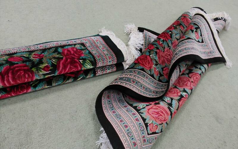 ペルシャ絨毯 クム産 シルク マハプール工房 新品 2枚セット