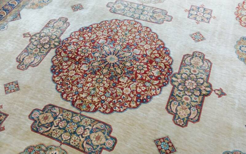 トルコ絨毯 ヘレケ シルク OZIPEK オズペック工房 セミアンティーク 最高峰 織物芸術 ペルシャ絨毯 ヴィンテージ