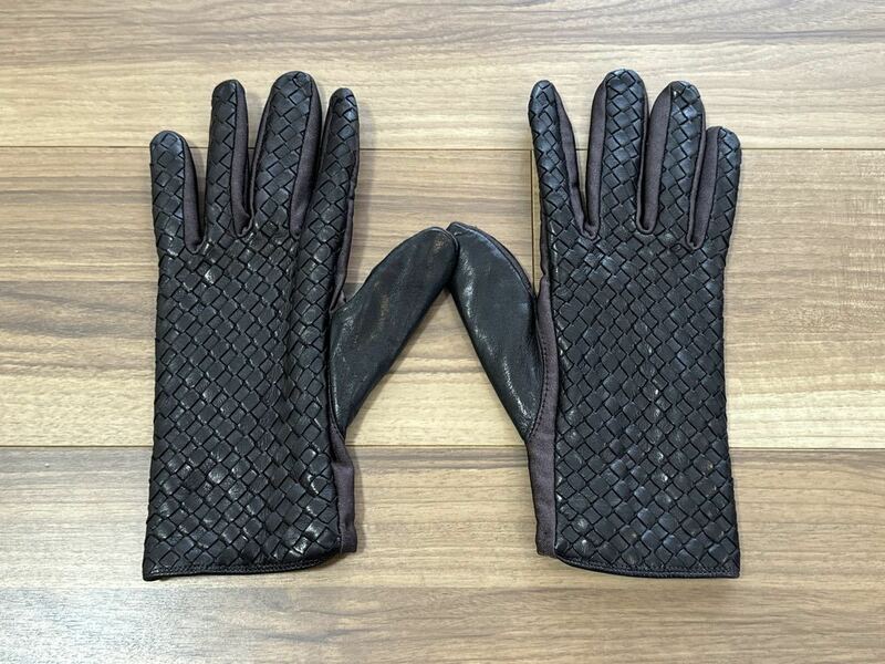 送料無料 Gloves グローブス ダークブラウン メッシュ 8 1/2 メンズ