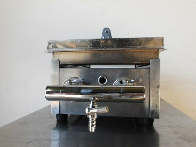 中古厨房 業務用 カキ 牡蠣焼き 蒸し焼 どて焼き 鉄板 LPガス プロパン 蓋付き W285 D410 H300