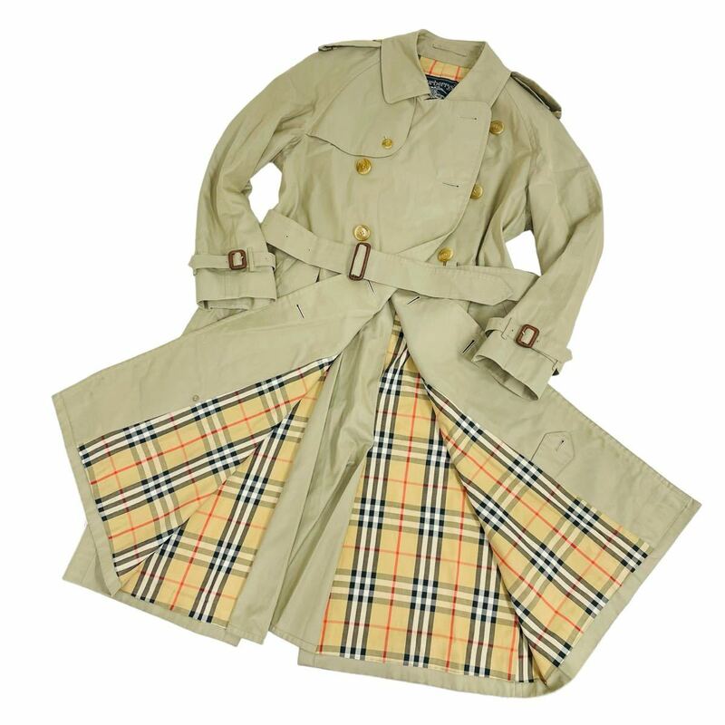 【美品】 BURBERRY バーバリー トレンチコート ノバチェック ロング丈　ベージュ　2L