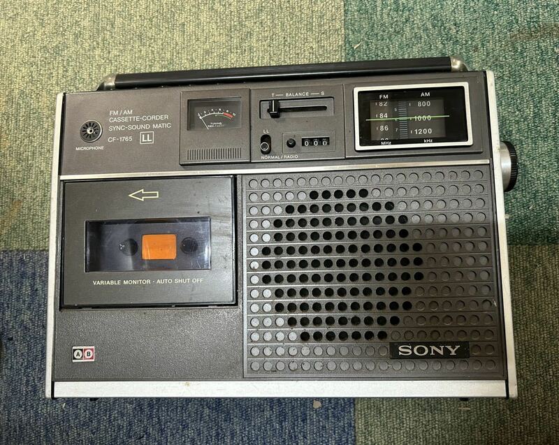 SONY ソニー 昭和レトロ ラジカセ ラジオカセットレコーダー CF-1765 アンティーク オーディオ ジャンク