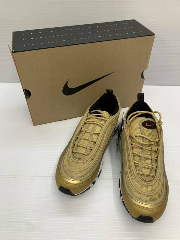 153-KB1803-100s Nike Air Max 97 Metallic Gold/Golden Bullet ナイキ エアマックス97 DM0028-700 27cm タグ付き未使用品
