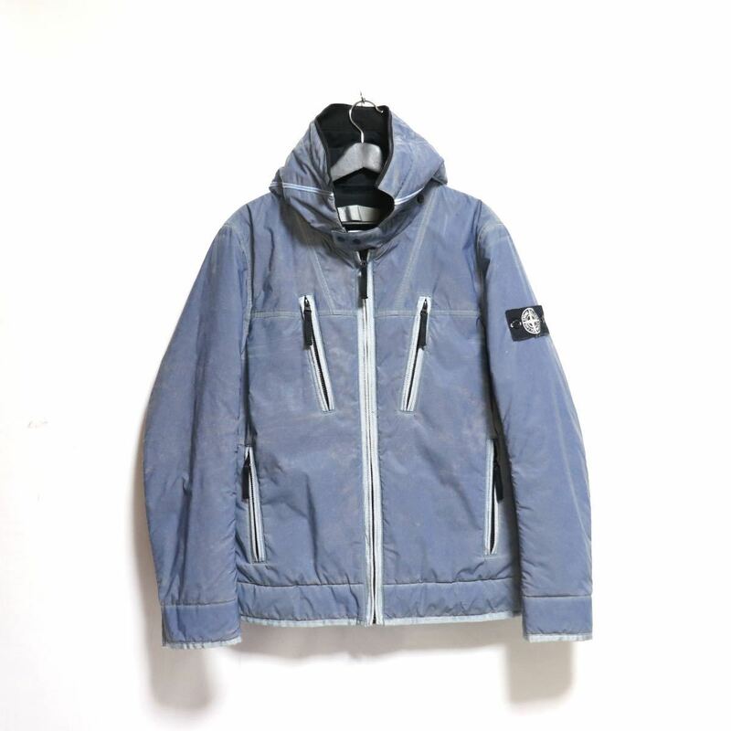 希少【stone island】イタリア製/LIQUID REFLECTIVE JACKET/リフレクタージャケット/中綿 ジャケット マウンテンパーカー/ice/ストーン