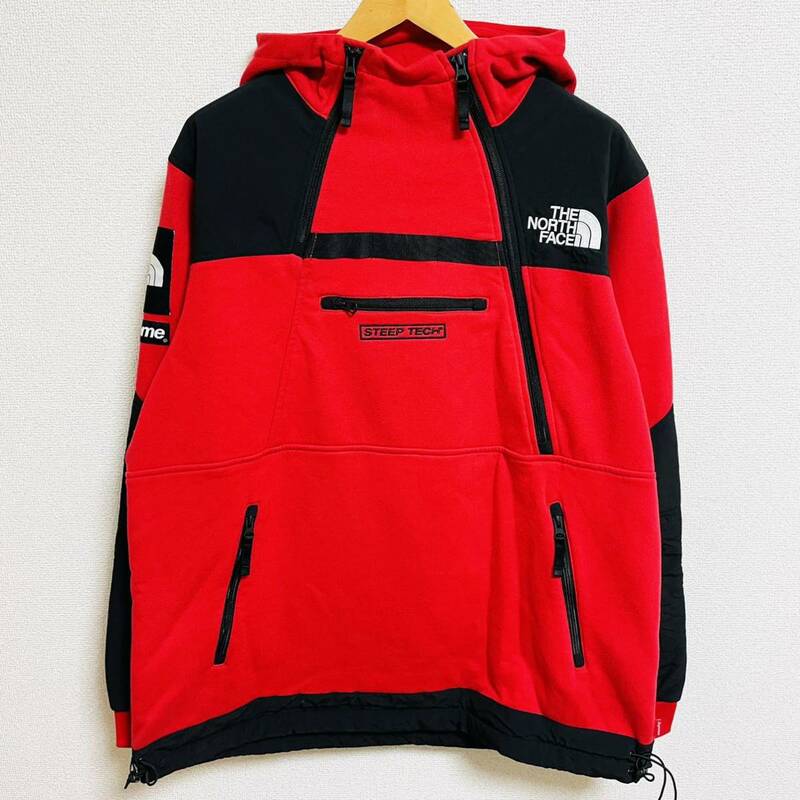 Supreme The North Face Steep Tech Hooded Sweatshirt Red XL 16ss 2016年 赤 レッド ノースフェイス スティープ テック ボックスロゴ