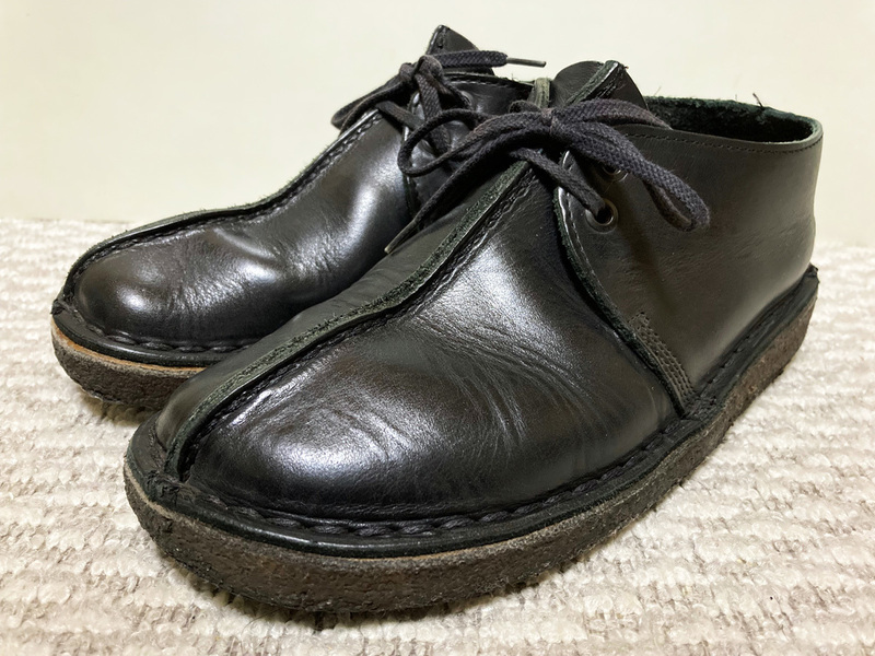 ♪英国製 Made in England Clarks Desert Trek BLACK Smooth Leather UK3.5 クラークス デザートトレック 黒レザー仕様♪