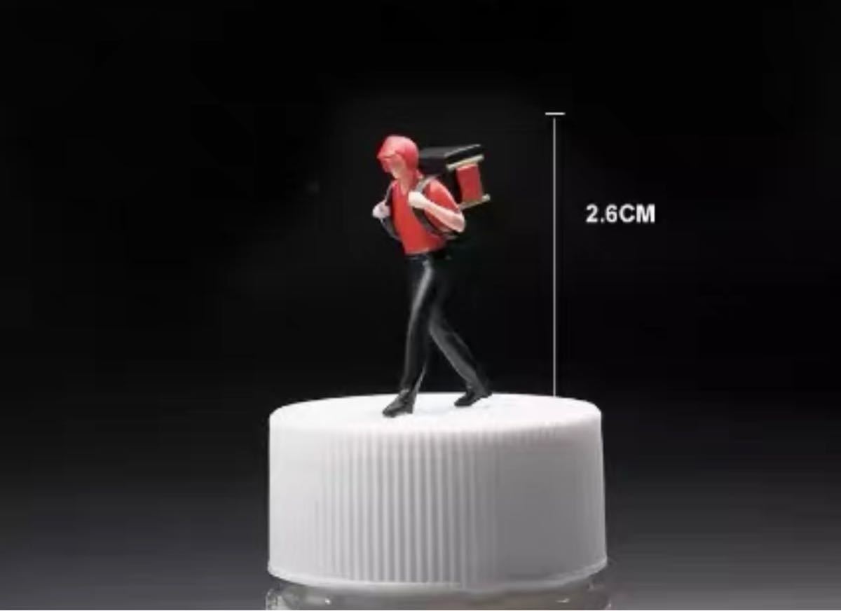 ★レア★ 1/64 模型　女性　人形　フィギュア モデル ミニカー等に　ガレージ等　ミニチュア　配達ガール