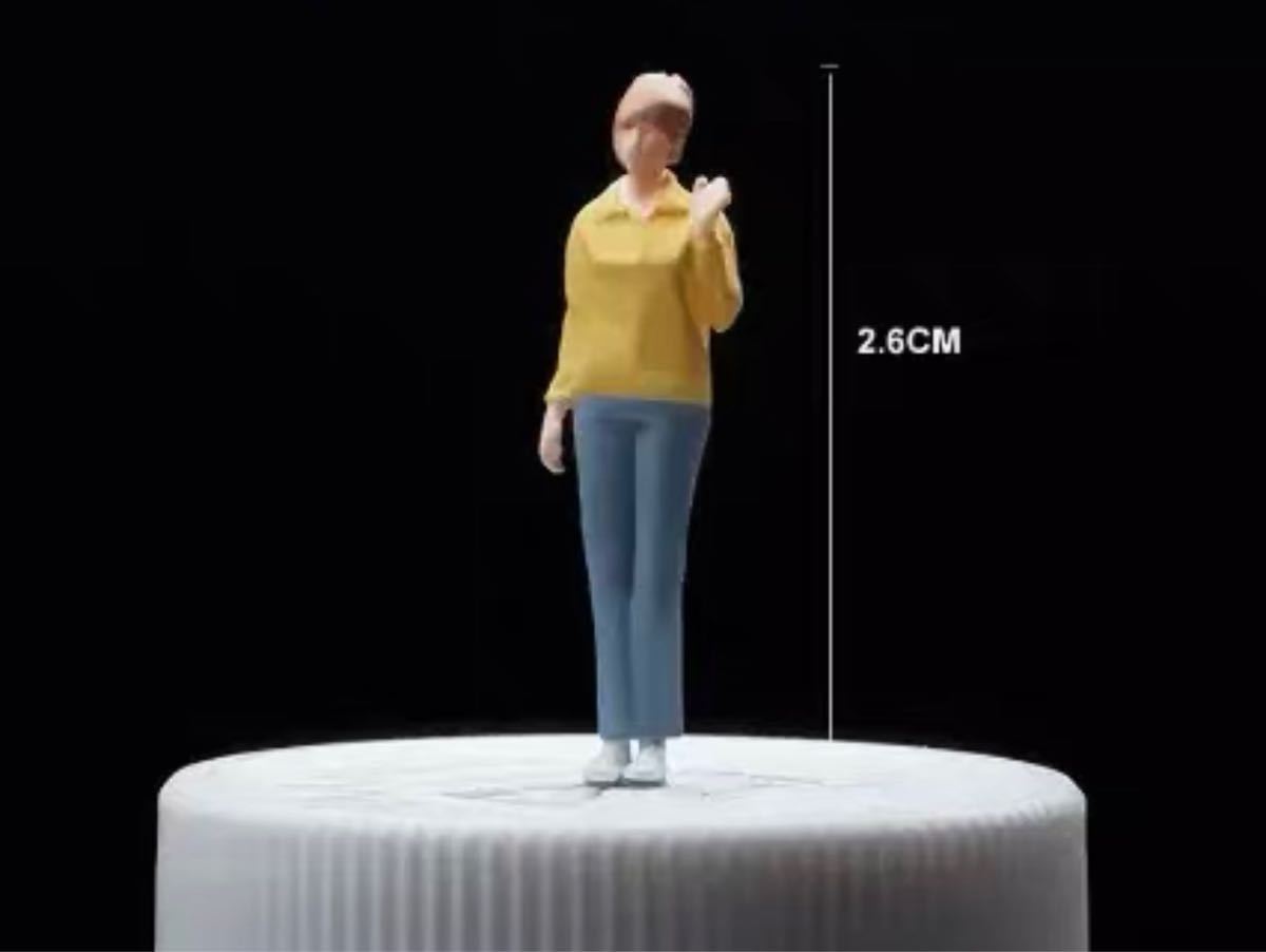 ★レア★ 1/64 模型　女性　人形　フィギュア モデル ミニカー等に　ガレージ等　ミニチュア