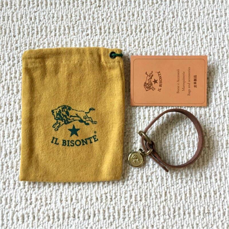 IL BISONTE Charm Leather Bracelet イルビゾンテ チャーム レザーブレスレット 保存袋付き 本革 水牛 MADE IN ITALY イタリア製 ベネチア