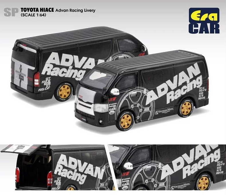 1/64 EraCAR（エラカー）トヨタ ハイエース アドバンレーシング Toyota Hiace ADVAN Racing Livery