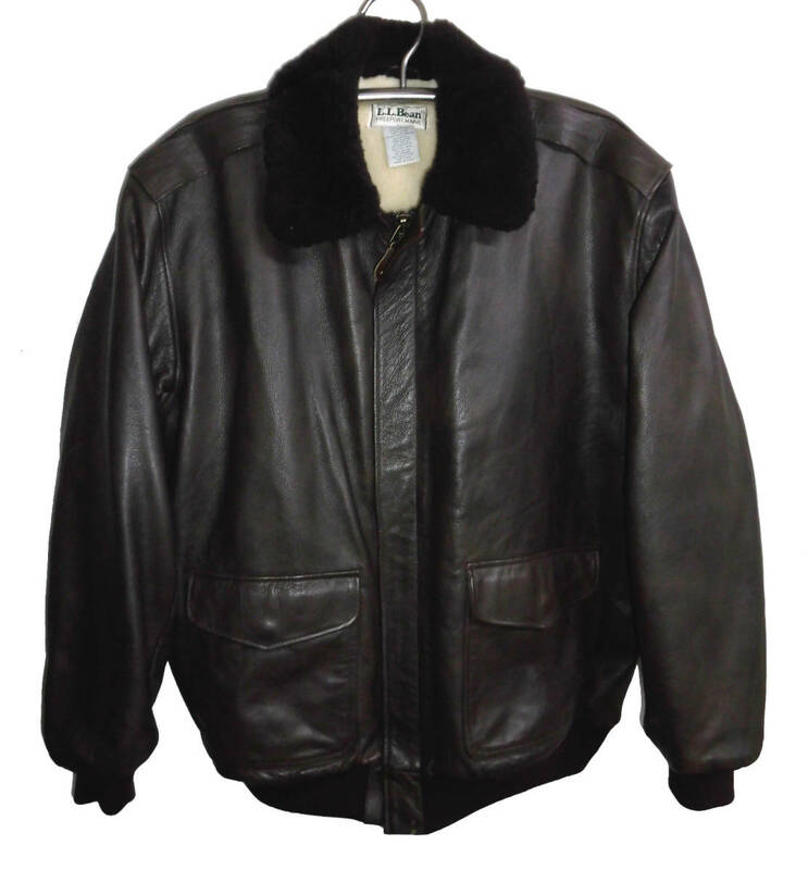 ◇極上品 美品 USA製 80's ビンテージ L.L.Bean エルエルビーン G-1 TYPE Leather Jacket TALON シープボア レザージャケット 42 TALL