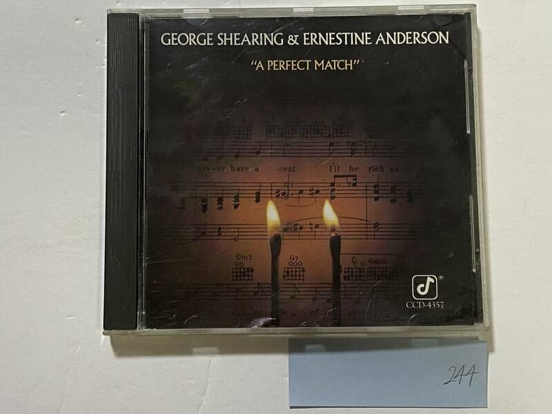 CH-244 GEORGE SHEARING & ERNESTINE ANDERSON A PERFECT MATCH CD パーフェクトマッチ ジャズピアニスト ジョージシアリング