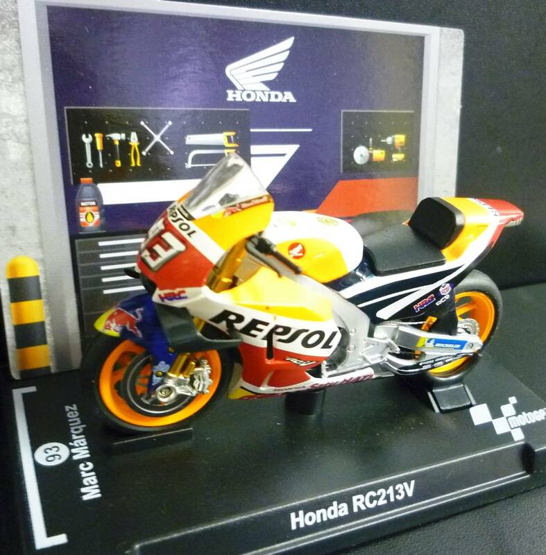 1/24 レプソル レッドブル ホンダ RC213V マルク マルケス #93 HRC HONDA RedBull HRC 213V 2019 MotoGP パドック 「ジオラマ」 カード付