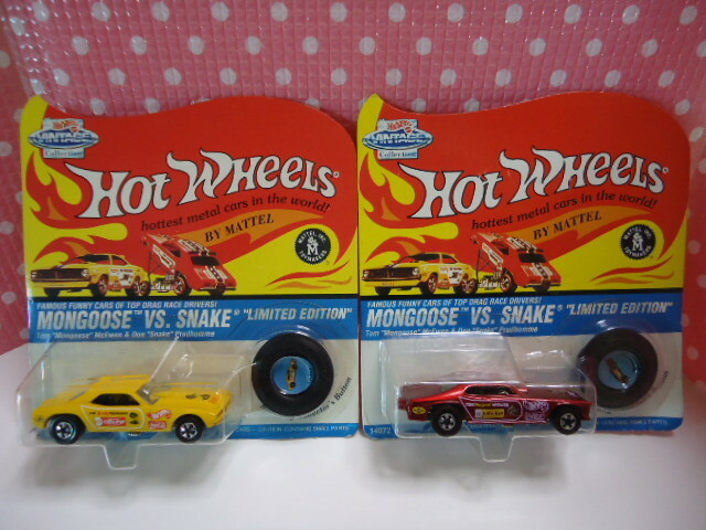 ★☆★　 マングース　 VS 　スネーク ２台 　Hot Wheels 　レッドライン 　マテル　 Vintage Collection 　 NO２ 　★☆★