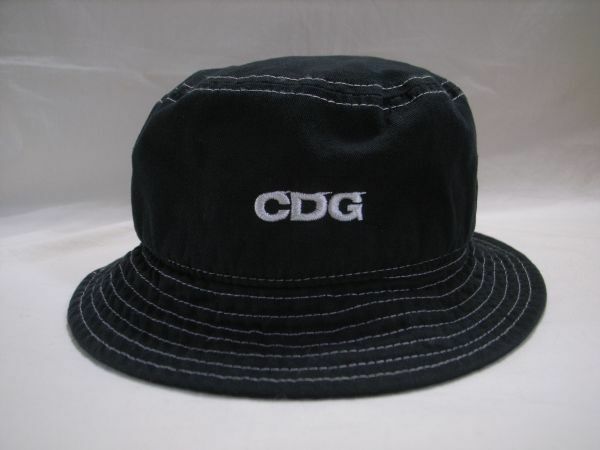 ●CDG コムデギャルソン L/XL ニューハッタン コラボ バケットハット 帽子 黒 キャップ SHIRT ブラック ジュンヤ ステューシー
