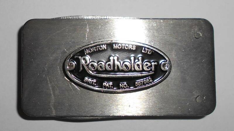 マネークリップ、レトロ、アメリカン雑貨、金属製、多機能ナイフ、Norton Roadholder、BK