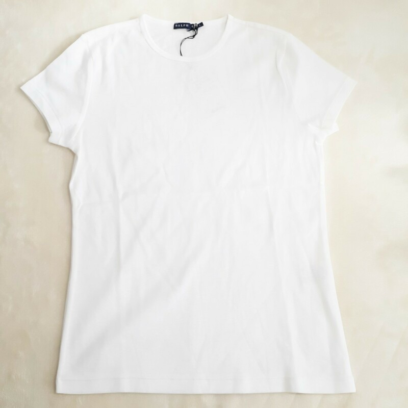 未使用★RALPH LAUREN　ラルフローレントップス 半袖Tシャツ ショートスリーブTシャツ カットソー　ホワイト 白　Lサイズ R-13