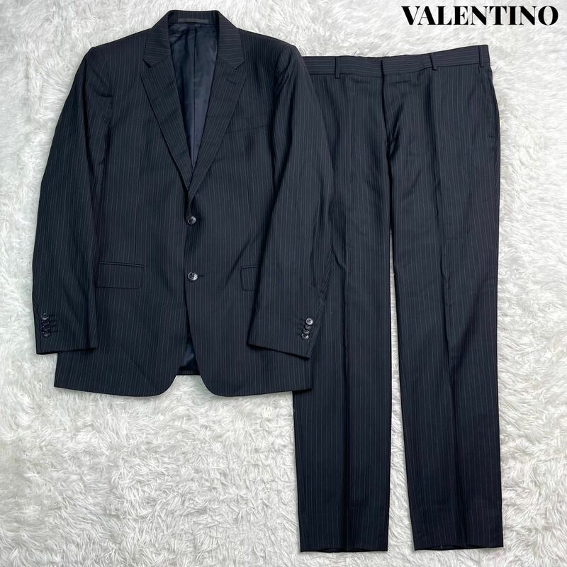 【美品】VALENTINO ヴァレンティノ ストライプ セットアップ スーツ 50 現行