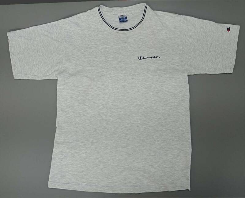 Champion ネックダブルライン　Tシャツ　Lサイズ　古着