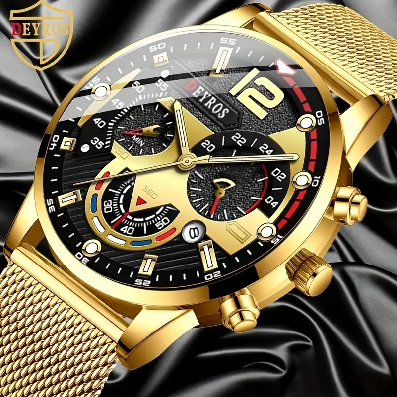 964328684 1本【人気】DEYROS ファッション ステンレス鋼　亜鉛合金アナログ　クォーツ式　腕時計　ウォッチ　メンズクォーツ