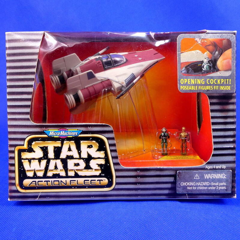 スターウォーズ★アクションフリート★Ａ-WING STARFIGHTER★REBEL PILOT＆C-3PO★フィギュア★STAR WARS★galoob★ツクダ★１９９６年