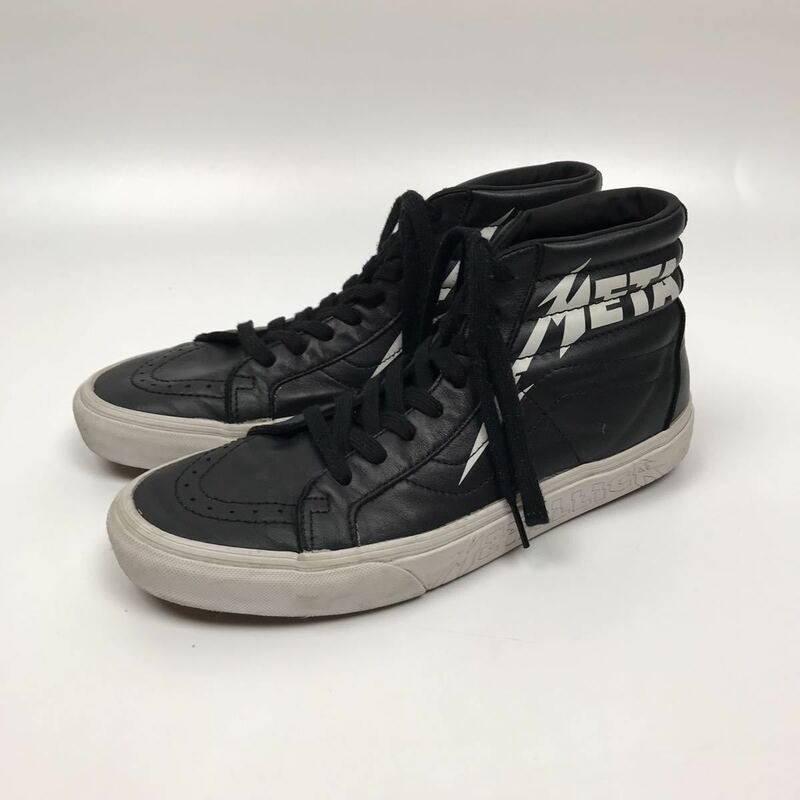 バンズ VANS SK8-HI スケートハイ ブラック スニーカー Metallica メタリカ　レザー　ハイカット