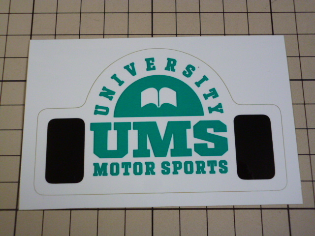 UMS UNIVERSITY MOTOR SPORTS ステッカー (94×58mm)