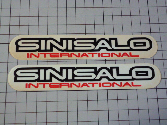 正規品 SINISALO INTERNATIONAL ステッカー 2枚 当時物 です(赤/150×26mm) シニサロ インターナショナル
