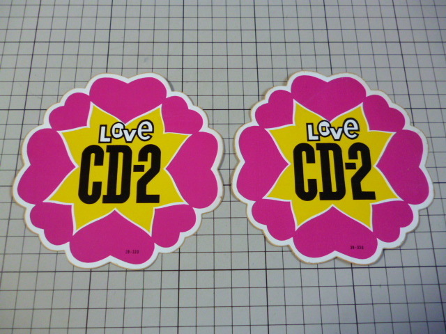 LOVE CD-2 ステッカー 2枚 当時物 です(124×124mm)