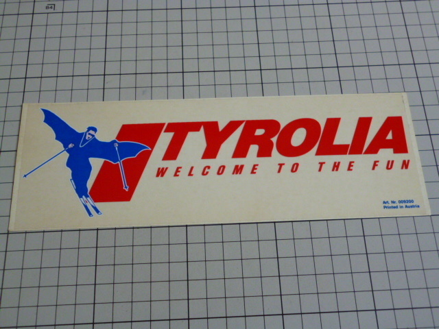 正規品 TYROLIA ステッカー 当時物 です(234×78mm) チロリア