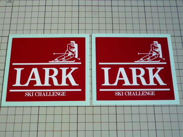 正規品 LARK SKI CHALLENGE ステッカー 2枚 当時物 です(104×90mm) ラーク スキー チャレンジ