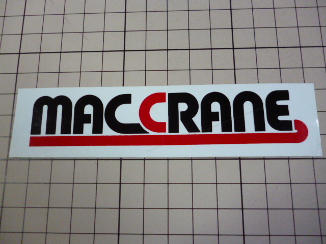 正規品 MACCRANE ステッカー 当時物 です(132×32mm) マッククレーン
