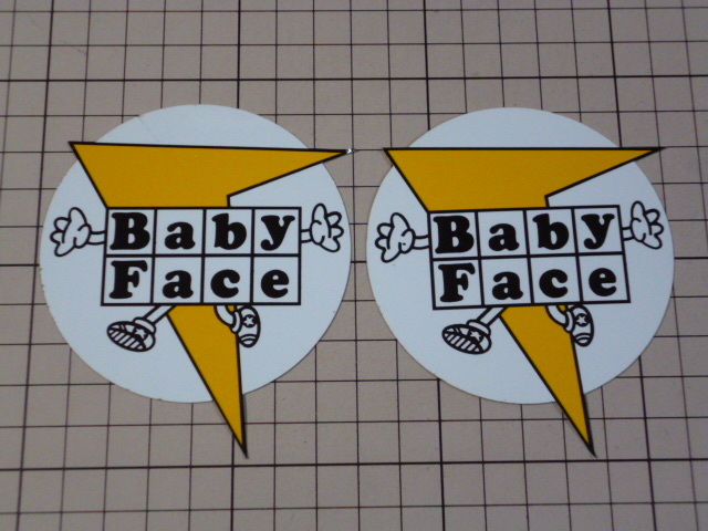 希少 正規品 Baby Face ステッカー 2枚 (80×92mm) ベビーフェイス