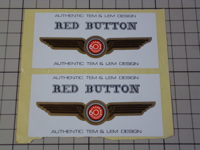 正規品 RED BUTTON AUTHENTIC TEM & LEM DESIGN ステッカー (1シート) レッドボタン