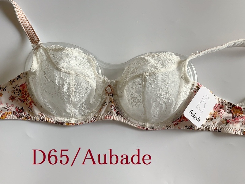 D65☆Aubade オーバドゥ　フランス高級下着　ブラ　白