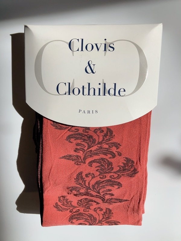 サイズ3/4　Clovis & Clothilde Paris　/フランス　高級タイツ　模様入り