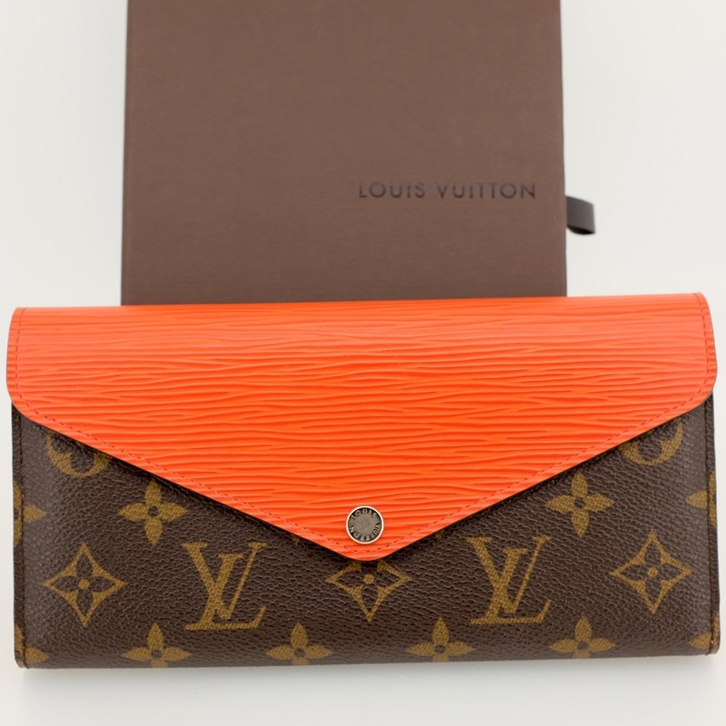 【美品】LOUIS VUITTON ルイヴィトン ポルトフォイユ マリールーロン 長財布（小銭入れあり） モノグラム エピ オレンジ M60499